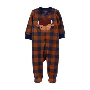 Carter’s 2-Way Zipper Overall Fleece Buffalo Chlapec, New with Tag